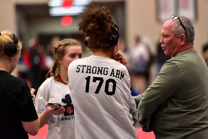 Del City sophomore wrestler Chloe Daniels is nicknamed "Strong Arm." She was born with a congenital limb difference in which her right arm is not fully formed.